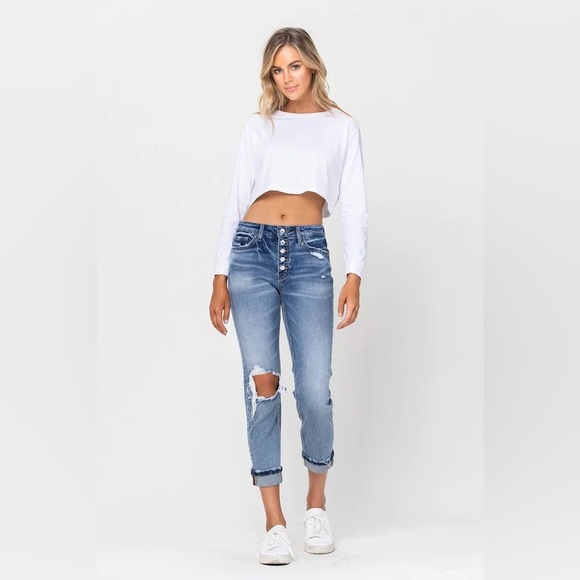 Vervet By Flying Monkey - Distressed Boyfriend Jeans main image 1
